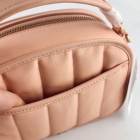 COACH Lunchbox Crossbody Leather Bag Top Handle Quilted Faded Blush - Picture 11 of 16